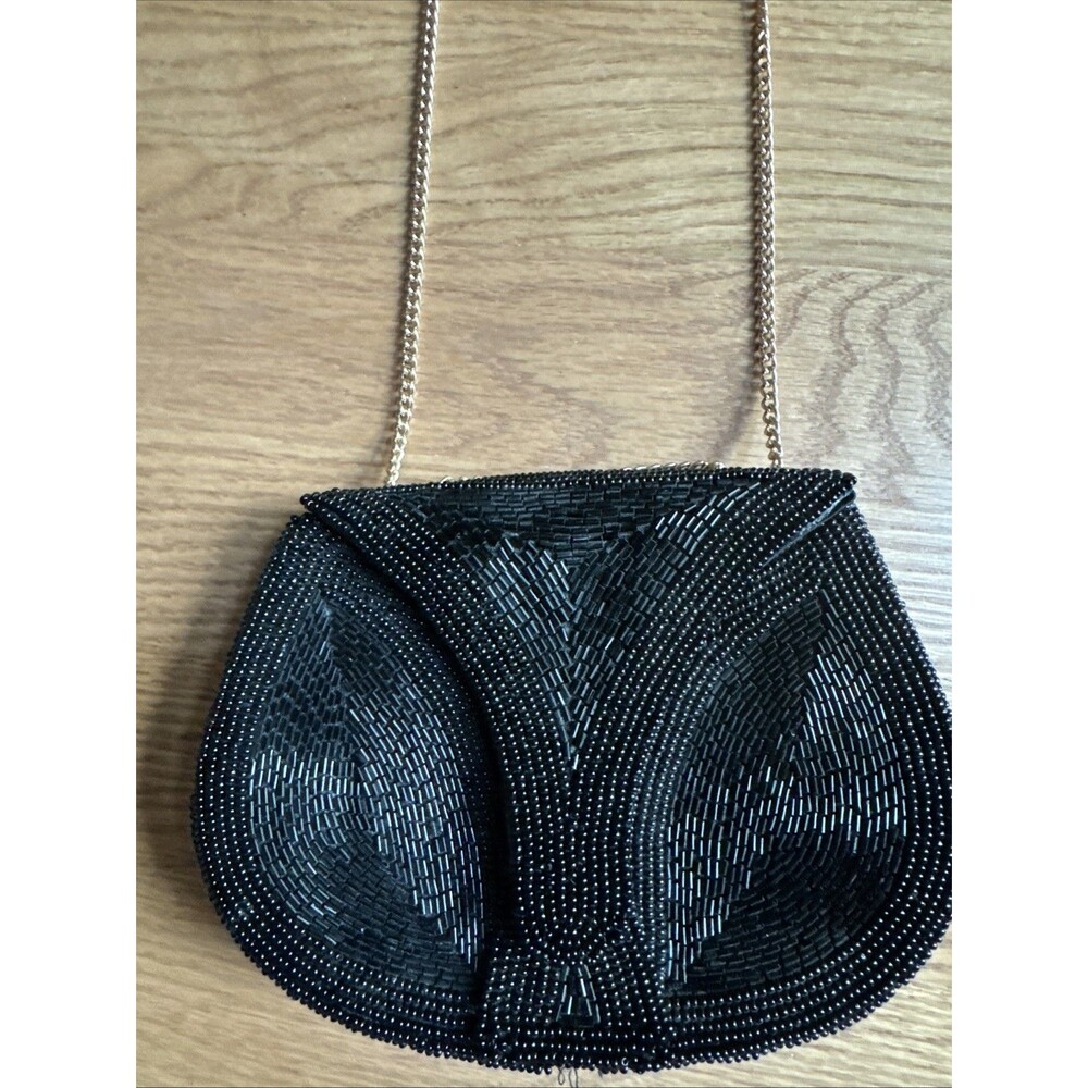 SAFCO Bag Beaded Silk Purse Evening Bad Clutch Vintage‎ Made In Japan